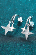 Load image into Gallery viewer, Women Moissanite Star Rhodium-Plated Drop Earrings

