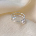 Load image into Gallery viewer, Women Pearl Ring Exquisite Stylish Opening Adjustable
