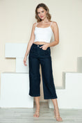 Load image into Gallery viewer, Women Full Size Side Seam Braid Detail Crop Wide Leg Jeans
