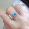 Load image into Gallery viewer, Women 2 Carat Moissanite 925 Sterling Silver Square Shape Ring
