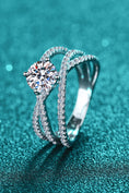 Load image into Gallery viewer, Women 1 Carat Moissanite Crisscross Ring
