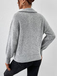 Load image into Gallery viewer, Women Half Zip Dropped Shoulder Sweater
