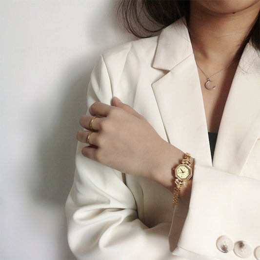 Women Octagonal Diamond Casual Cool Chain Watch