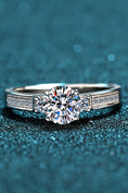 Load image into Gallery viewer, Women Lucky Charm Moissanite Rhodium-Plated Ring
