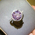 Load image into Gallery viewer, Women 3 Carat Moissanite Zircon 925 Sterling Silver Ring
