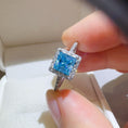 Load image into Gallery viewer, Women 2 Carat Moissanite 925 Sterling Silver Square Shape Ring
