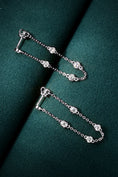 Load image into Gallery viewer, Women 1 Carat Moissanite 925 Sterling Silver Chain Earrings
