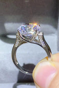Load image into Gallery viewer, Women 5 Carat Moissanite Platinum-Plated Ring
