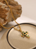 Load image into Gallery viewer, Women Stainless Steel Zircon Cross Pendant Necklace
