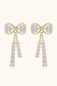 Load image into Gallery viewer, Women 1.12 Carat Moissanite 925 Sterling Silver Bow Earrings
