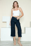 Load image into Gallery viewer, Women Full Size Side Seam Braid Detail Crop Wide Leg Jeans
