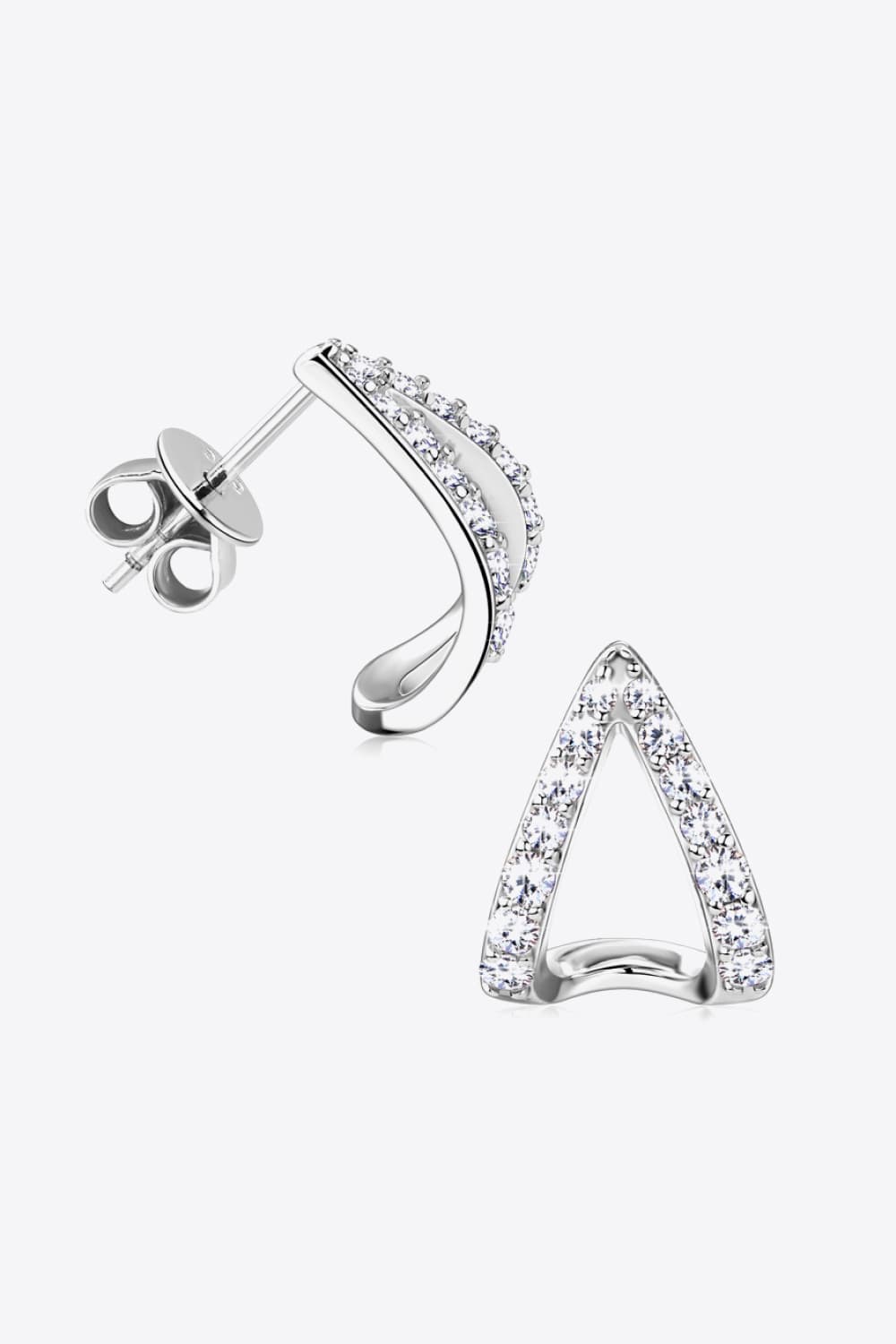 Women Moissanite Minimalist 925 Sterling Silver Earrings