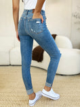 Load image into Gallery viewer, Women Full Size Mid Rise Destroy & Cuff Skinny Jeans
