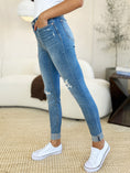 Load image into Gallery viewer, Women Full Size Mid Rise Destroy & Cuff Skinny Jeans
