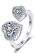 Load image into Gallery viewer, Women Heart-Shape Moissanite Open Ring

