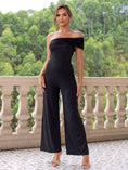 Load image into Gallery viewer, Women Ruched One Shoulder Jumpsuit
