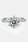 Load image into Gallery viewer, Women 3 Carat Moissanite Side Stone Ring
