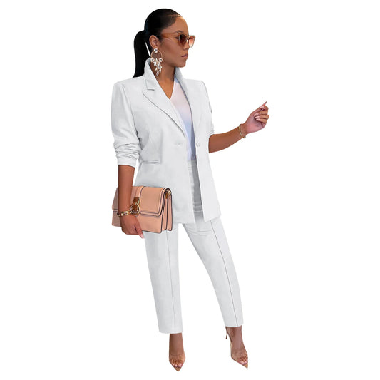 Women Long and Short Pants Blazer Suit