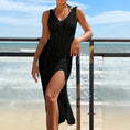 Load image into Gallery viewer, Women Hollow Out Robe Sleeveless Chic Knitted Maxi Dress
