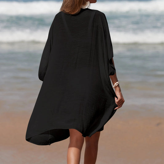 Women Crochet  Swimsuit Loose Cover Up Summer Beachwear Dress