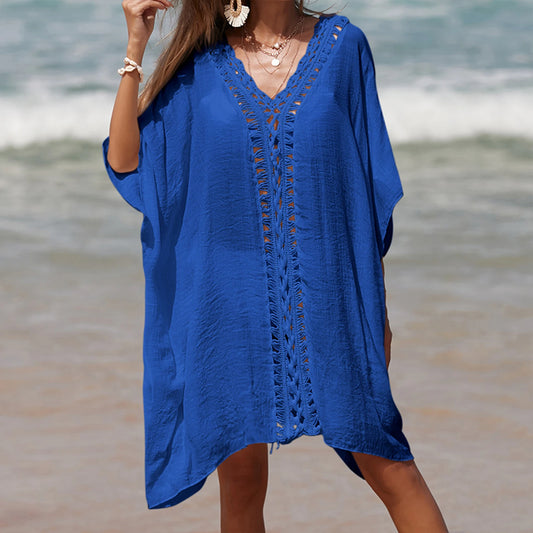 Women Crochet  Swimsuit Loose Cover Up Summer Beachwear Dress