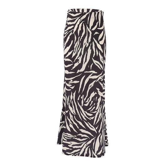 Women Zebra Stripes A- Line Skirt