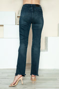 Load image into Gallery viewer, Women Full Size Button Fly Hem Destroy Straight Jeans
