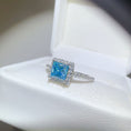 Load image into Gallery viewer, Women 2 Carat Moissanite 925 Sterling Silver Square Shape Ring
