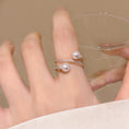 Load image into Gallery viewer, Women Pearl Ring Exquisite Stylish Opening Adjustable
