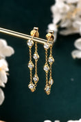 Load image into Gallery viewer, Women 1 Carat Moissanite 925 Sterling Silver Chain Earrings
