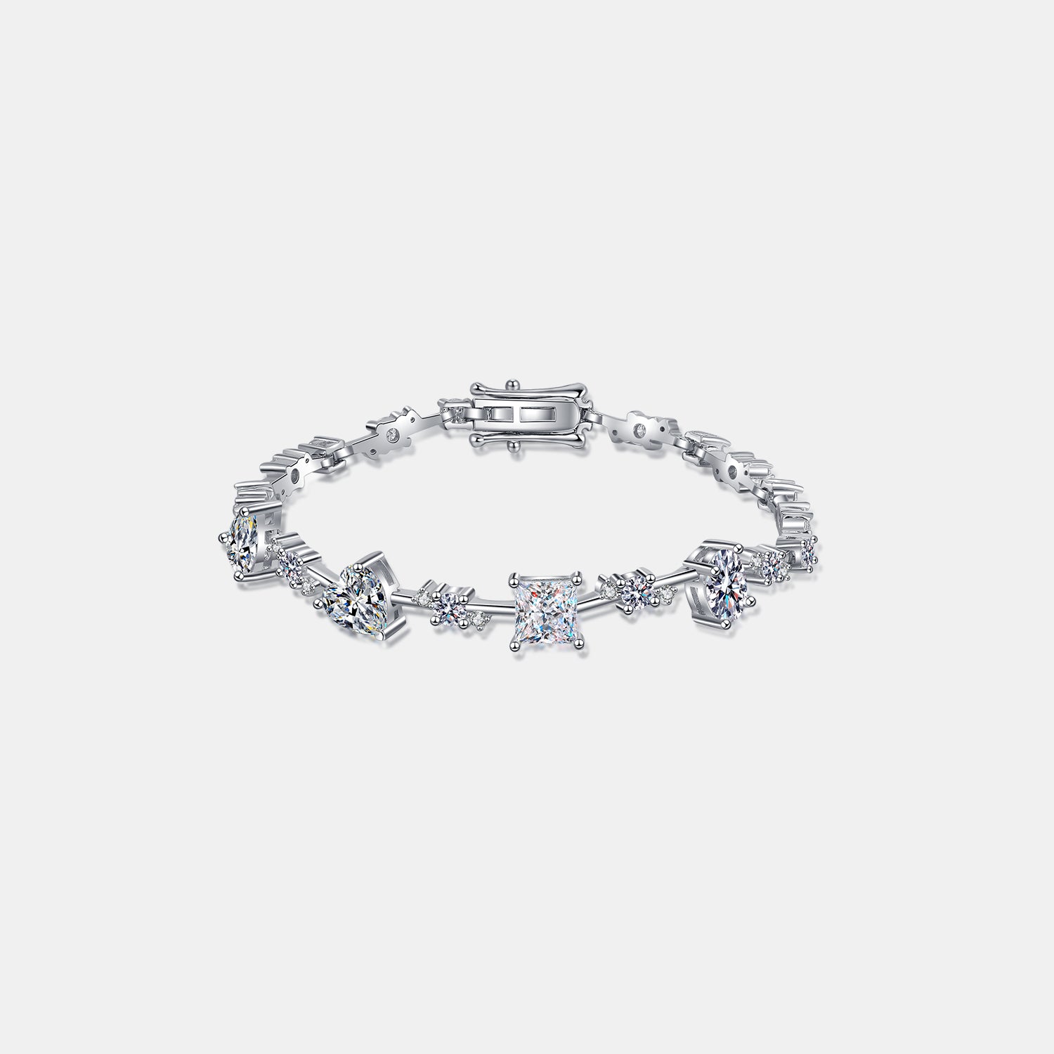Women 6.2 Carat Moissanite 925 Sterling Silver Bracelet