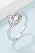 Load image into Gallery viewer, Women 1 Carat Moissanite 925 Sterling Silver Heart Ring
