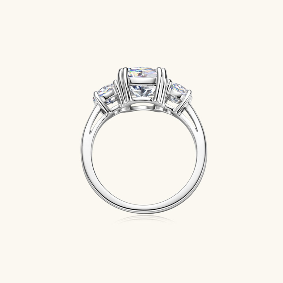 Women 3.5 Carat Moissanite 925 Sterling Silver Ring