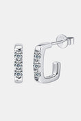 Load image into Gallery viewer, Women Moissanite 925 Sterling Silver Geometrical Huggie Earrings
