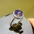 Load image into Gallery viewer, Women 3 Carat Moissanite Zircon 925 Sterling Silver Ring
