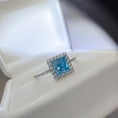 Load image into Gallery viewer, Women 2 Carat Moissanite 925 Sterling Silver Square Shape Ring
