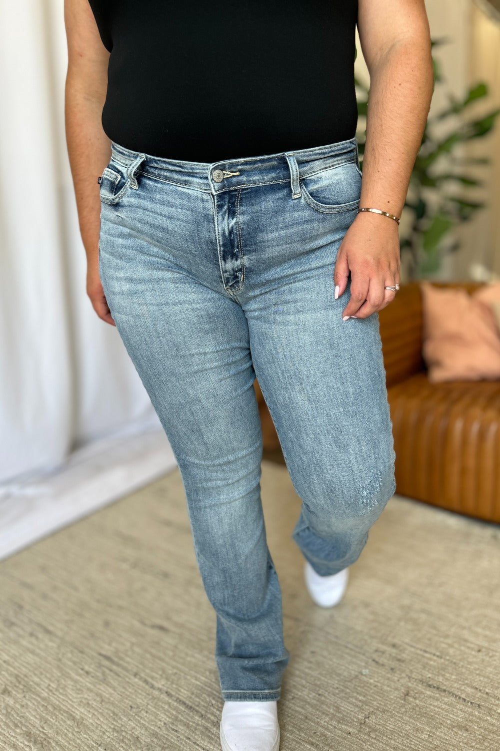 Women Full Size Medium Rise Bootcut Jeans
