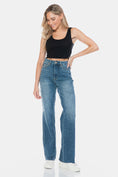Load image into Gallery viewer, Women Full Size Tummy Control Cut Raw Hem Straight Jeans
