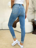 Load image into Gallery viewer, Women Full Size Mid Rise Destroy & Cuff Skinny Jeans
