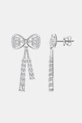 Load image into Gallery viewer, Women 1.12 Carat Moissanite 925 Sterling Silver Bow Earrings
