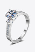 Load image into Gallery viewer, Women Lucky Charm Moissanite Rhodium-Plated Ring
