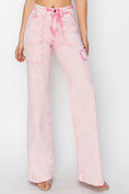 Load image into Gallery viewer, Women Full Size High Rise Wide Leg Cargo Pocket Jeans

