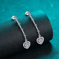 Load image into Gallery viewer, Women 2 Carat Moissanite Zircon 925 Sterling Silver Heart Earrings
