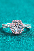 Load image into Gallery viewer, Women 1 Carat Moissanite Flower-Shaped Crisscross Ring
