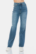 Load image into Gallery viewer, Women Full Size Tummy Control Cut Raw Hem Straight Jeans
